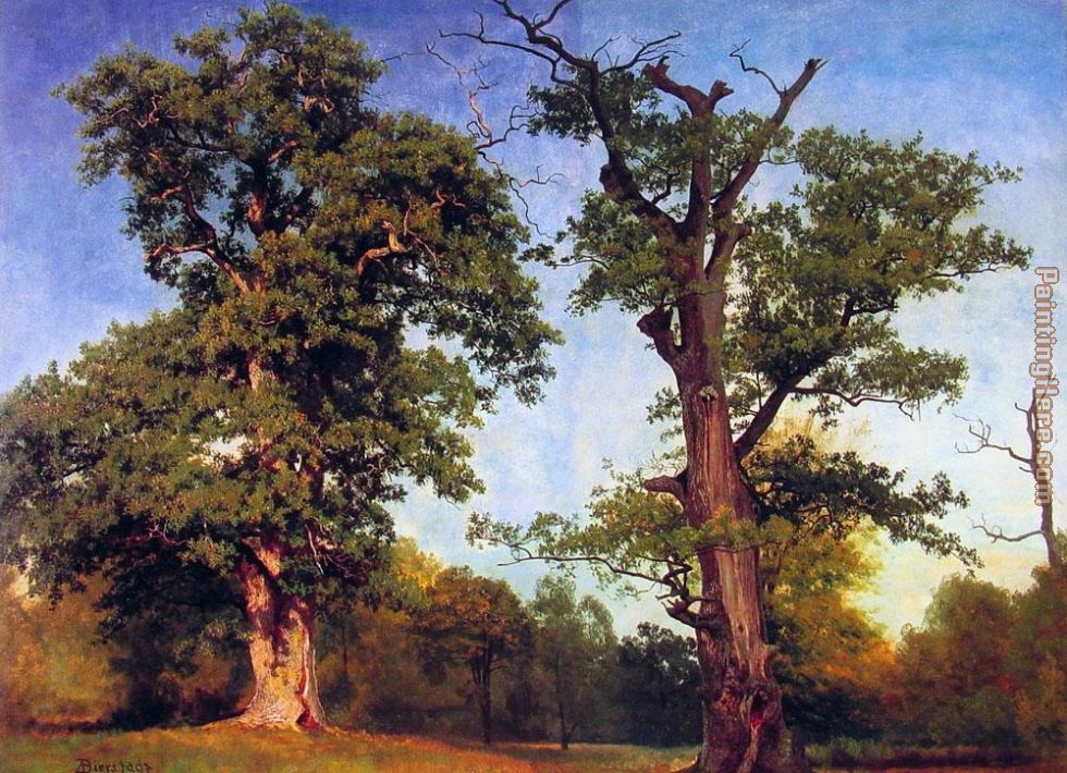 Albert Bierstadt Pioneers of the Woods